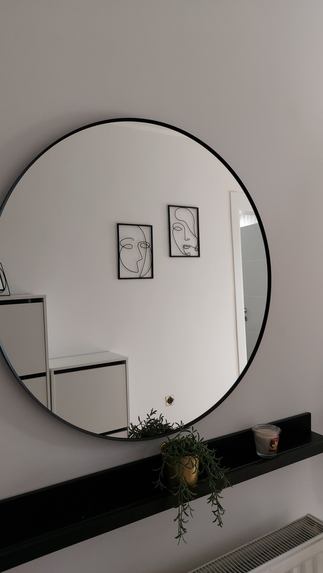 Premium Full-Length Mirrors Rock Solid Home Circular Mirror-Living room Bedroom 4