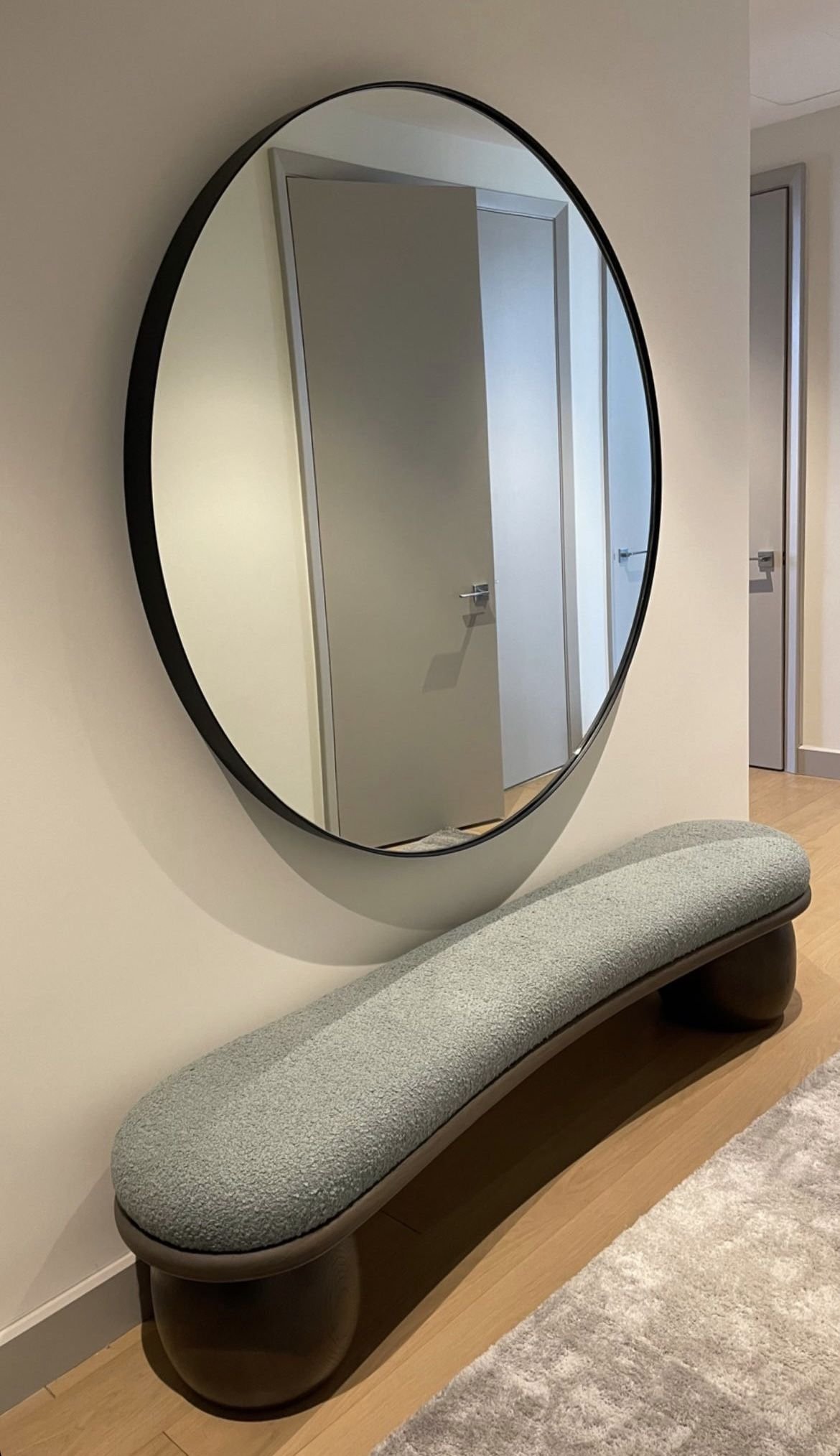 Premium Full-Length Mirrors Rock Solid Home Circular Mirror-Living room Bedroom 6